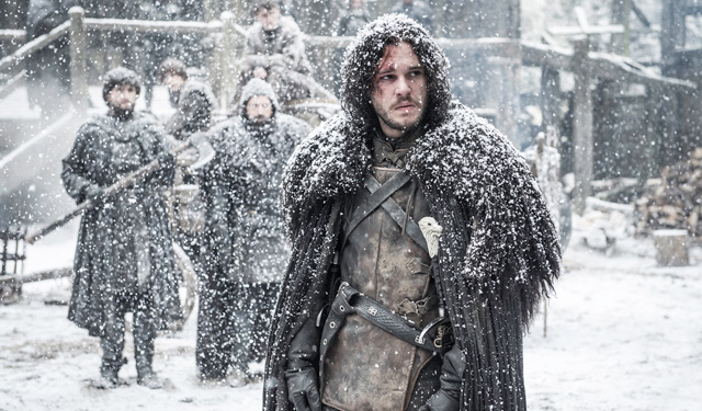 Jon Snow returns to the Wall, snow falling harder than ever